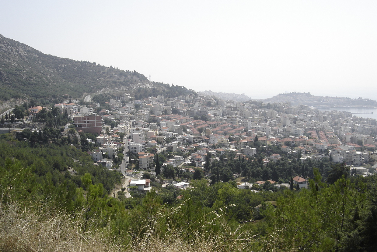 Kavala Old Town Panagia district with harbour views